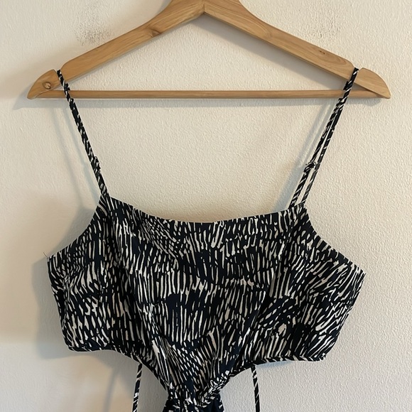 Jonathan Simkhai Amora Coverup Maxi Dress Women’s Size Medium Black Abstract - Picture 7 of 12